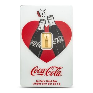 1 Gram Gold Coca-Cola Valentine’s Love Bar (New w/ Assay)