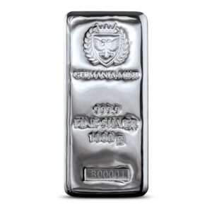 1 Kilo Germania Mint Cast Silver Bar (New)