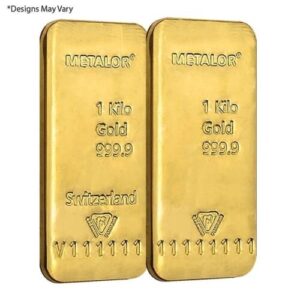 1 Kilo Metalor Gold Bar For Sale (New)