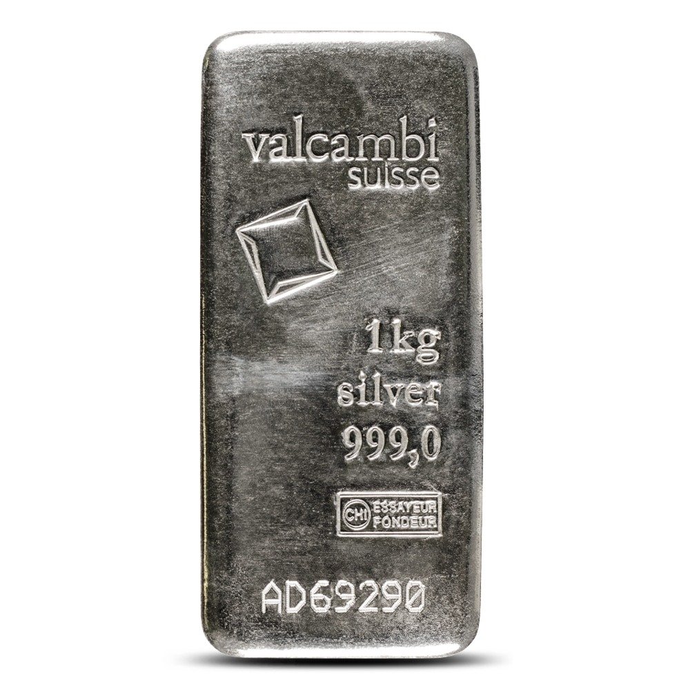 Buy 1 Kilo Valcambi Cast Silver Bar
