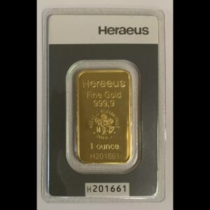 Buy 1 Ounce Heraeus Minted Gold Bar