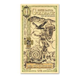 1 South Dakota Goldback Gold Note (100 Pack, New)