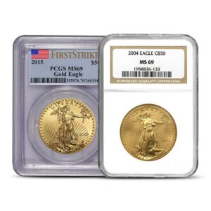 Buy 1 oz American Gold Eagle MS69 (Random Year, Varied Label, PCGS or NGC)