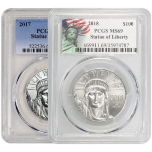 1 oz American Platinum Eagle Coin PCGS MS69 (Random Year, Varied Label)