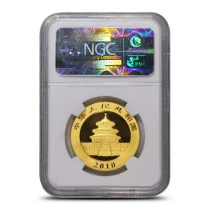 Buy 1 oz Chinese Gold Panda Coin MS70 (Random Year, Varied Label, PCGS or NGC)