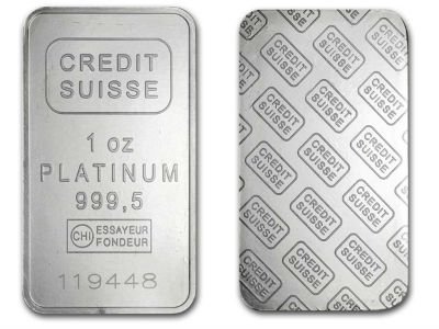 1 oz Credit Suisse Platinum Bar For