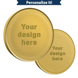 1 oz Design Your Own Engravable Gold Round (New w/ Capsule)