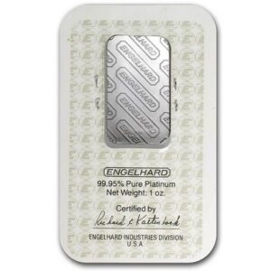 Buy 1 oz Engelhard Platinum Bar (w/ Assay)