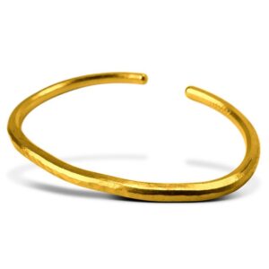 1 oz Hammered Gold Bullion Bracelet