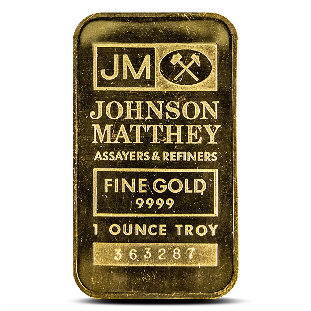Buy 1 oz Johnson Matthey Gold Bar