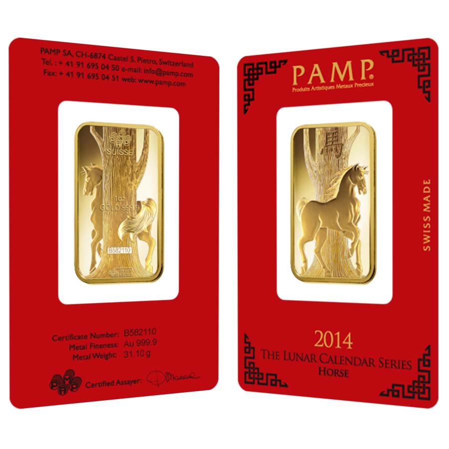 Buy 1 oz NTR Lunar Horse Gold Bar