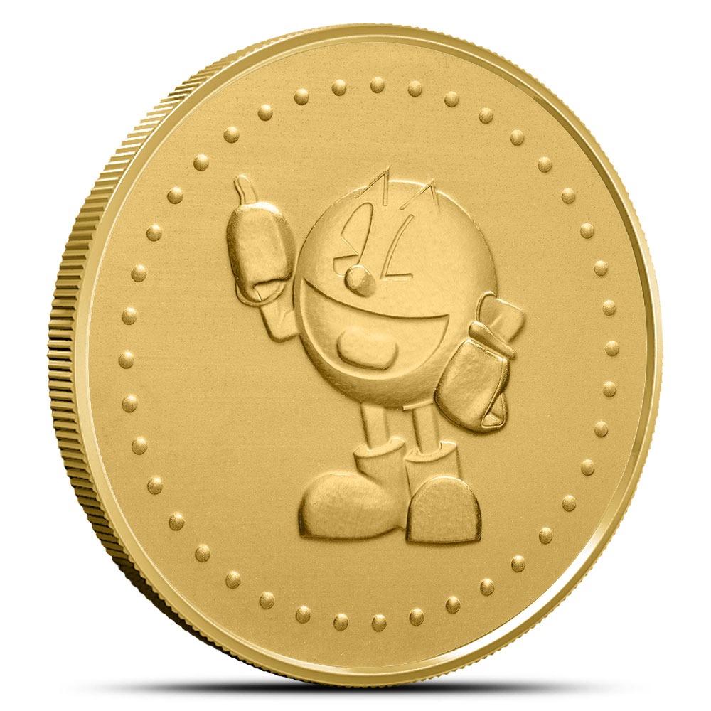 1 oz PAC-MAN Game Token Gold Round