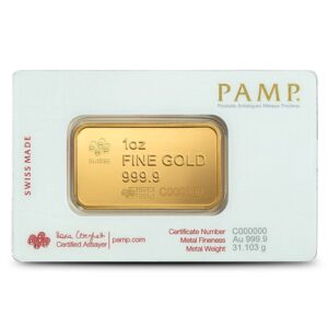 1 oz PAMP Suisse America The Free Liberty Bell Gold Bar (New w/ Assay)