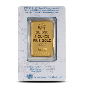 Buy 1 oz PAMP Suisse Gold Bars (Classic PAMP Design, New w/ Assay)