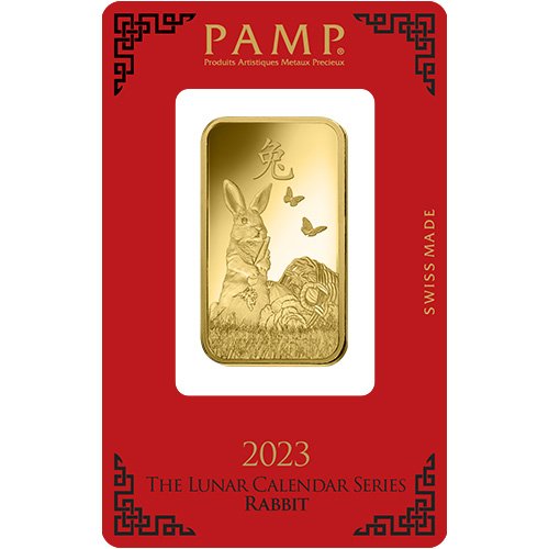 1 oz PAMP Suisse Lunar Rabbit Gold