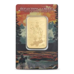 1 oz PAMP Suisse Yellowstone Cowboy Gold Bar (New w/Assay)