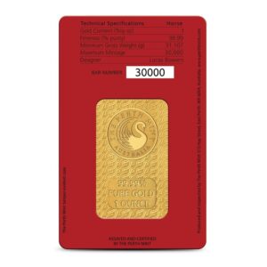 1 oz Perth Mint Lunar Year of the Horse Gold Bar (New)