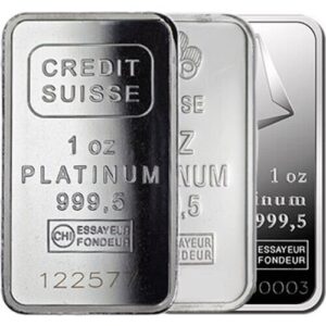 1 oz Platinum Bar For Sale (Varied Condition)