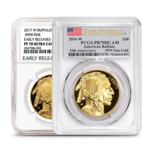 1 oz Proof American Gold Buffalo Coin PR/PF70 (Random Year, Varied Label, PCGS or NGC)