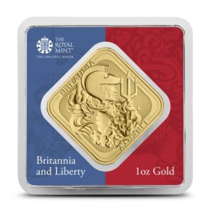 1 oz The Royal Mint Britannia and Liberty Gold Bar (New)