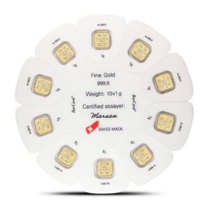 10 Gram Gold Argor Heraeus Goldseed Bar (10x1g w/ Assay)