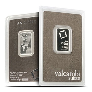 10 Gram Valcambi Platinum Bar For Sa
