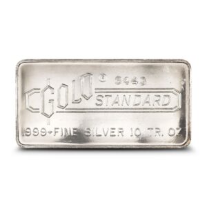 10 oz Engelhard Gold Standard Pressed Silver Bar (Serial Number)