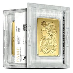 10 oz PAMP Suisse Fortuna Veriscan Gold Bar (New w/ Assay)
