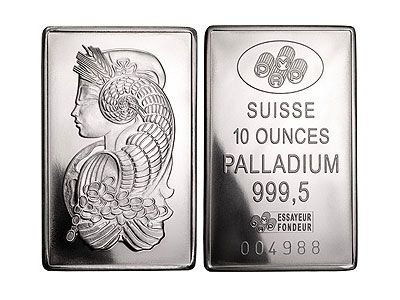 10 oz PAMP Suisse Palladium Bar For