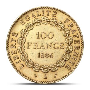 100 Francs France Angel Gold Coin (Varied Condition)