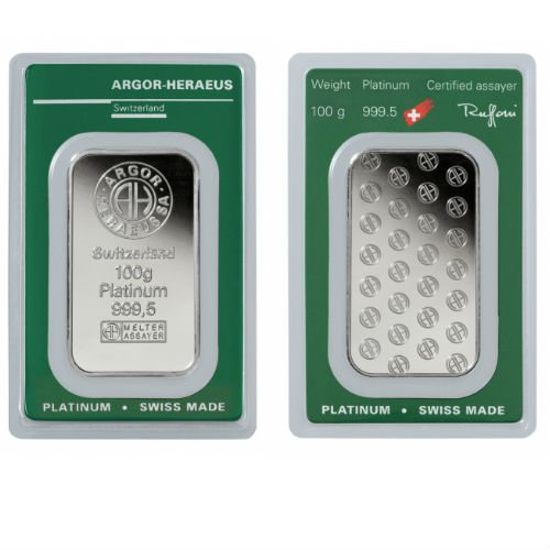 Buy 100 Gram Argor Heraeus Platinum