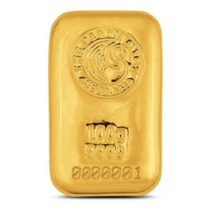 100 Gram Perth Mint Cast Gold Bar (New)