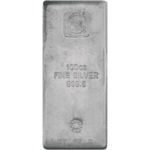 100 oz ABC Silver Bar For Sale (New)