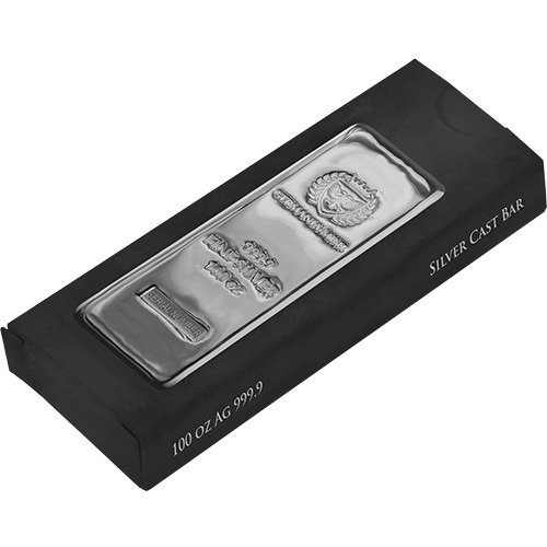 100 oz Germania Mint Cast Silver B