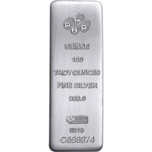 Buy 100 oz PAMP Suisse Silver Bar (New, Cast w/ Assay)