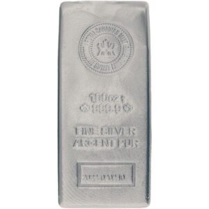 100 oz Royal Canadian Mint Silver Bar (RCM) (New)