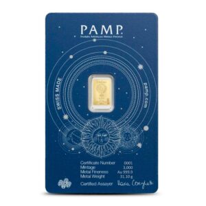 1/2 Gram PAMP Suisse Zodiac Cancer Gold Bar (New w/ Assay)