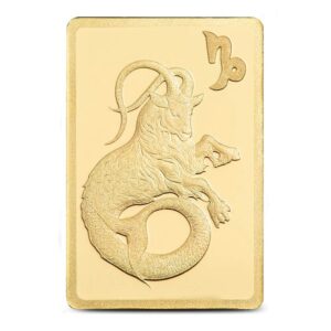 1/2 Gram PAMP Suisse Zodiac Capricorn Gold Bar (New w/ Assay)