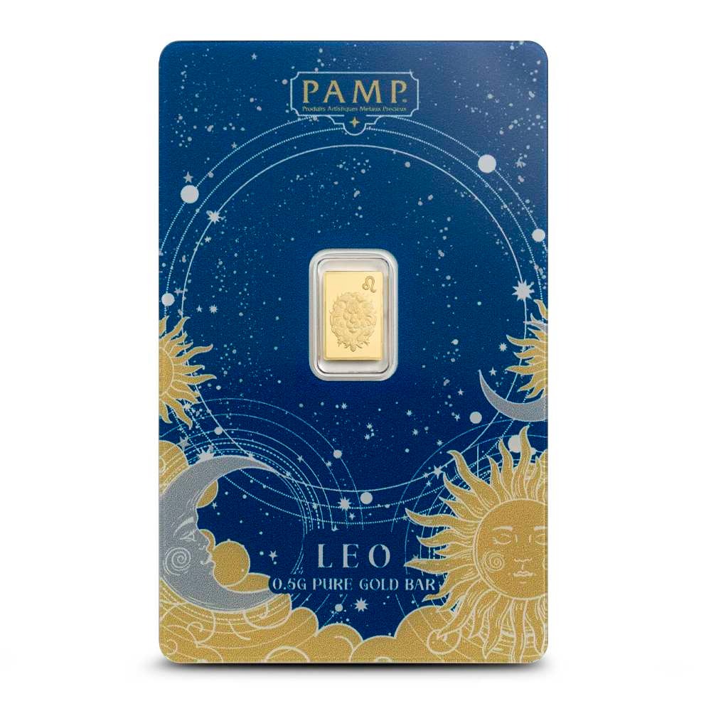 1/2 Gram PAMP Suisse Zodiac Leo Gold