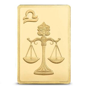 1/2 Gram PAMP Suisse Zodiac Libra Gold Bar (New w/ Assay)