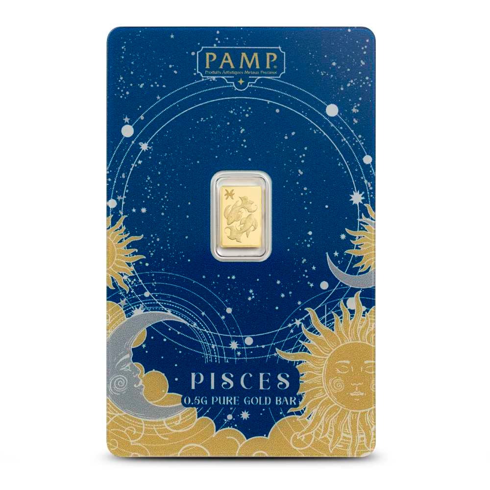 1/2 Gram PAMP Suisse Zodiac Pisces