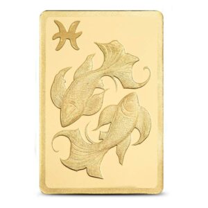 1/2 Gram PAMP Suisse Zodiac Pisces Gold Bar (New w/ Assay)
