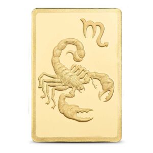 1/2 Gram PAMP Suisse Zodiac Scorpio Gold Bar (New w/ Assay)