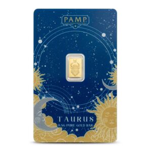 1/2 Gram PAMP Suisse Zodiac Taurus Gold Bar (New w/ Assay)