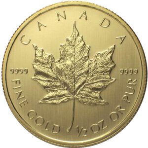 1/2 oz Canadian Gold Maple Leaf Coin (Random Year)