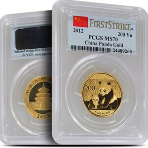 1/2 oz Chinese Gold Panda Coin MS70 (Random Year, Varied Label, PCGS or NGC)