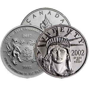 Buy 1/2 oz Platinum Coins Online (Varied Condition, Any Mint)
