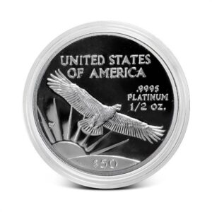 1/2 oz Proof American Platinum Eagle Coin (Random Year, Capsule only)