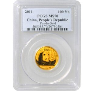 1/4 oz Chinese Gold Panda Coin MS70 (Random Year, Varied Label, PCGS or NGC)