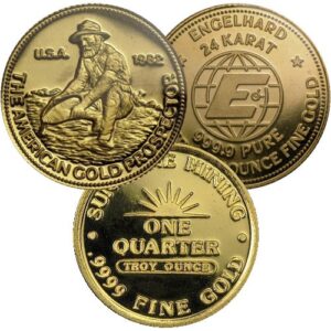1/4 oz Gold Rounds For Sale (Varied Condition, Any Mint)